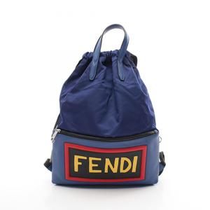 FENDI Blue Leather Backpack